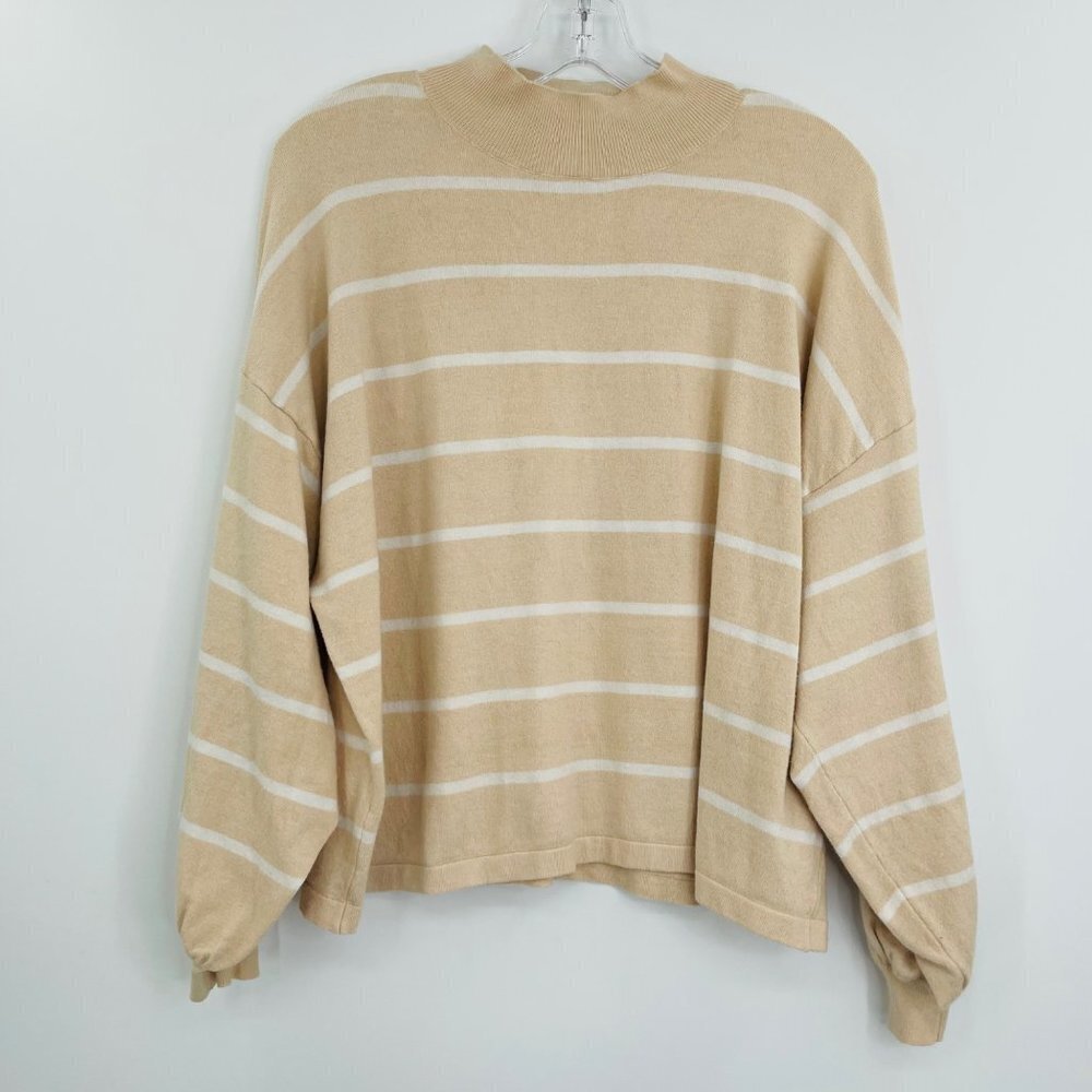 Dreamers oversized striped sweatshirt slouchy lounge women's size M